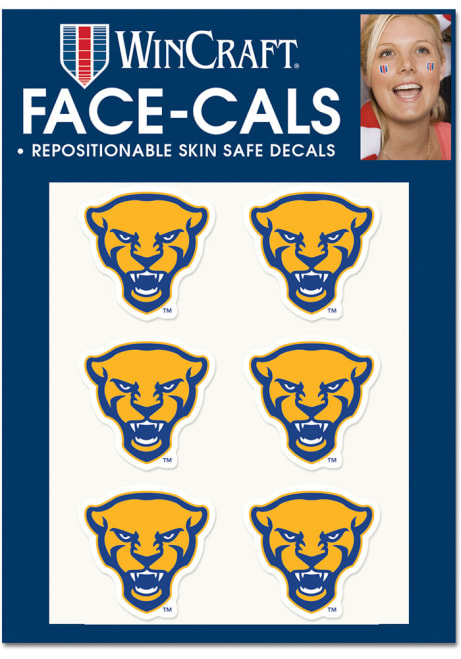 Yellow Pitt Panthers Mascot 6 Pack Tattoo