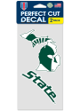 Michigan State Spartans 4x4 2pk Auto Decal - Green