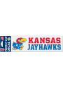 Kansas Jayhawks 3x10 Stacked Auto Decal - Blue