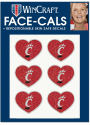 Cincinnati Bearcats 6pk Glitter Heart Tattoo