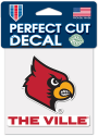 Louisville Cardinals The Ville 4x4 Auto Decal - Red