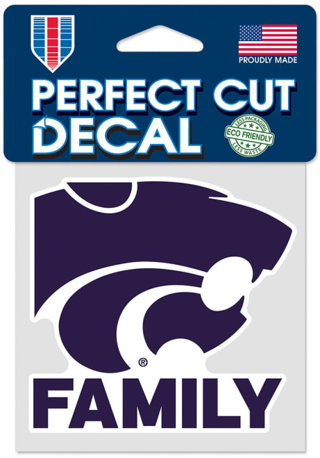 K-State Wildcats Purple  Family 4x4 Decal