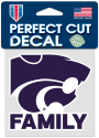 K-State Wildcats Family 4x4 Auto Decal - Purple