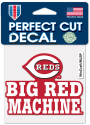 Cincinnati Reds Slogan 4x4 Auto Decal - Red