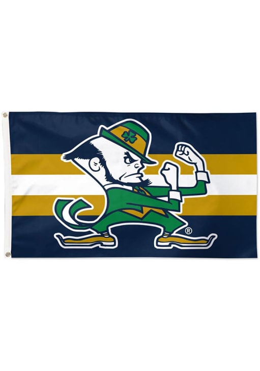 Notre Dame Fighting Irish Horizontal Stripes 3x5 Ft Navy Blue Silk ...