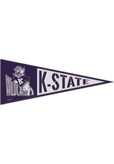 Purple K-State Wildcats 13x32 Primary Vault Pennant