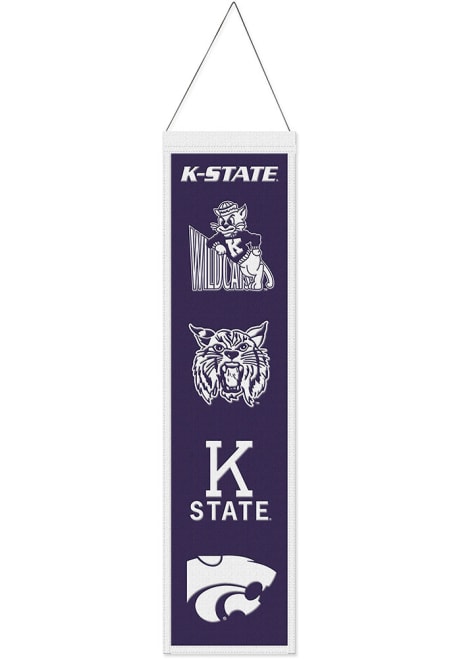 Purple K-State Wildcats 8x32 Evolution Banner