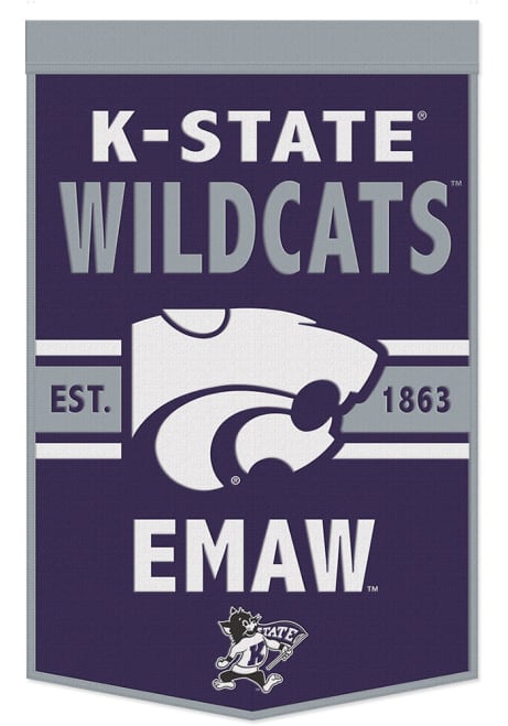 Purple K-State Wildcats 24x38 Slogan Banner