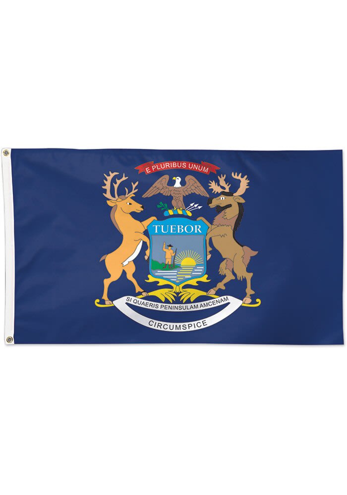 Bandiera Dello Stato Del Michigan 3x5 Piedi In Nylon Resistente - Ideale Per Interni/esterni - Stampe Vivaci E Tessuto Di Qualit&agrave;