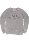 Main image for Womens Grey K-State Wildcats Burnout Crew Sweatshirt