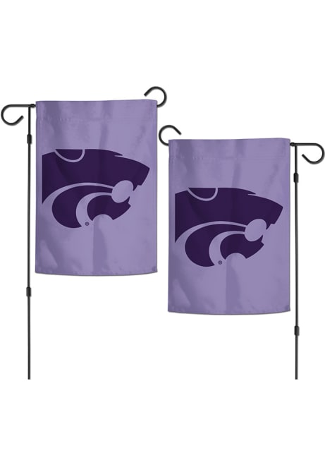 Lavender K-State Wildcats 2 Sided Garden Flag