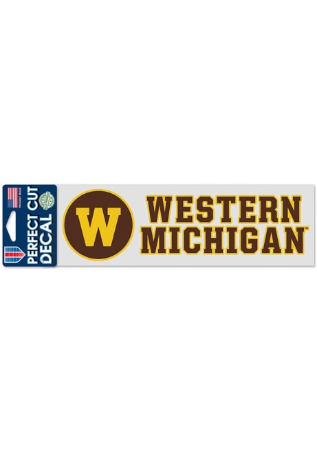 Western Michigan Broncos Gold  Perfect Cut Decal