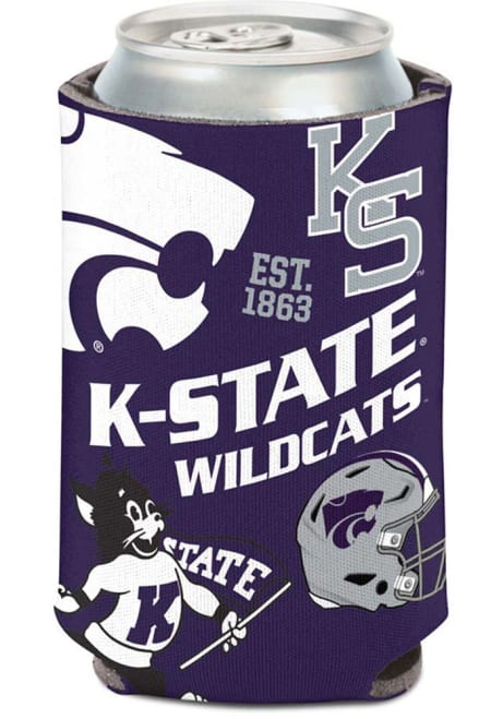 Purple K-State Wildcats Scatterprint Coolie