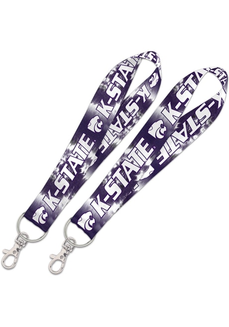 Purple  K-State Wildcats Tie Dye Keystrap Lanyard