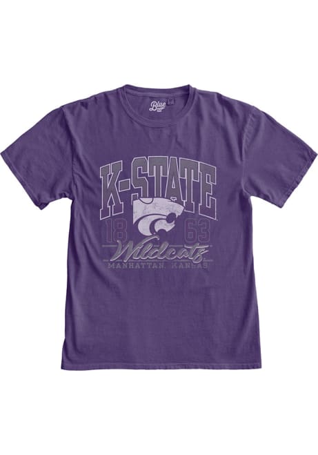 Purple K-State Wildcats Kicking It Short Sleeve Fashion T Shirt