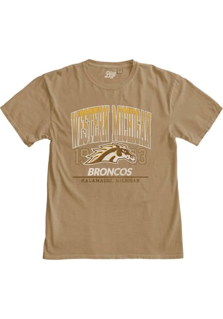 Brown Western Michigan Broncos Kicking It Short Sleeve Fashion T Shirt