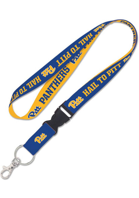 Blue  Pitt Panthers Slogan Lanyard