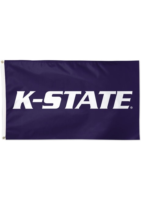 Purple K-State Wildcats Secondary Logo 3x5 Silk Screen Grommet Flag