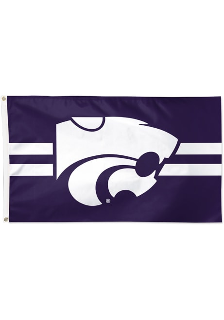 Purple K-State Wildcats 3X5 Deluxe Silk Screen Grommet Flag