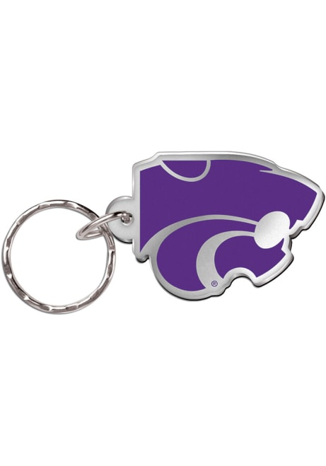 Purple K-State Wildcats Freeform Keychain