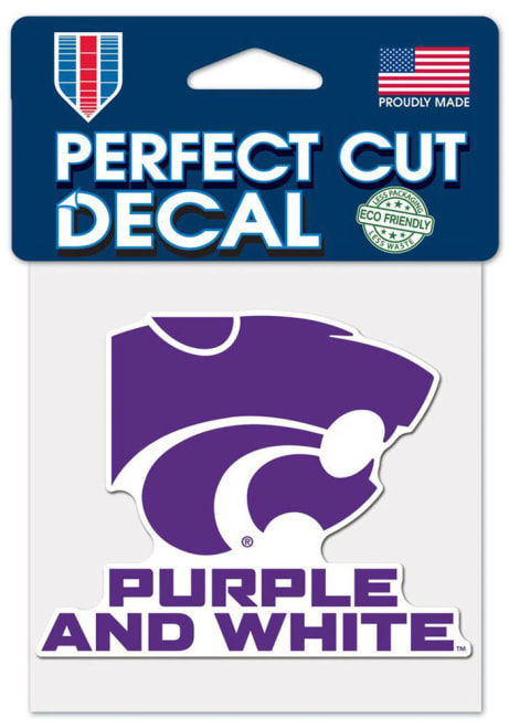 K-State Wildcats Purple  4x4 Slogan Decal