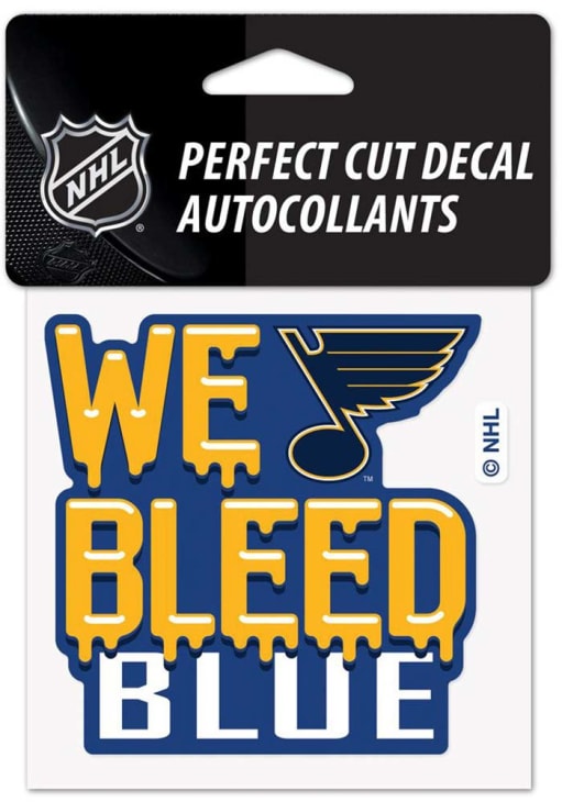 St Louis Blues 4x4 Slogan Auto Decal - Blue