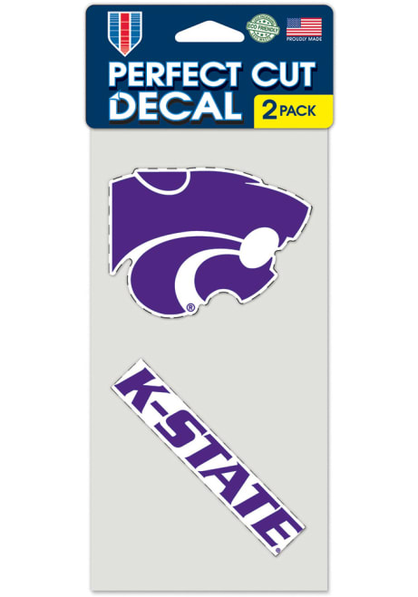 K-State Wildcats Purple  Perfect Cut Set of 2 Decal