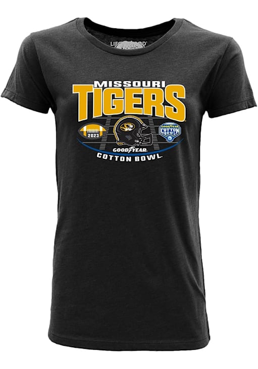 Missouri Tigers Womens BLACK 2023 Cotton Bowl Bound T-Shirt 57118398