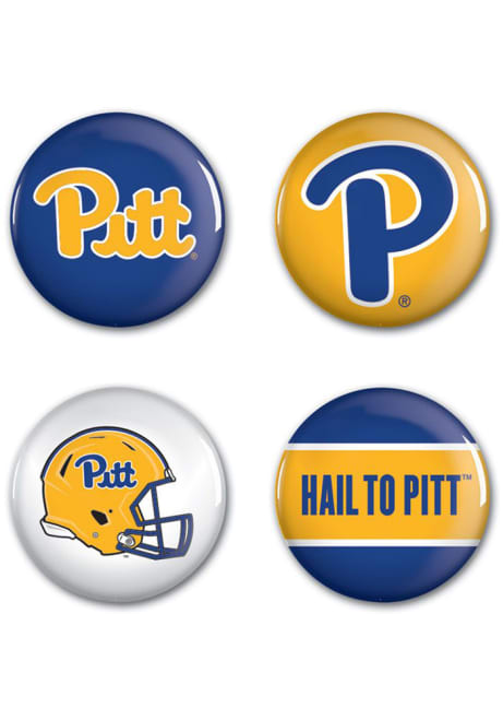 Blue Pitt Panthers 4 Pack Button