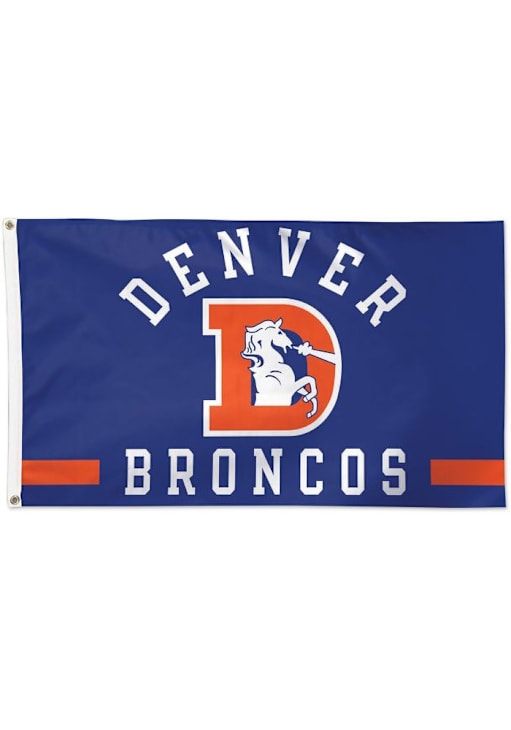 Denver Broncos Retro 3x5 ORANGE Silk Screen Grommet Flag 57119709