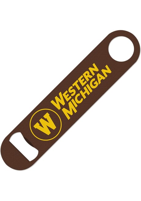 Brown Western Michigan Broncos Metal Bottle Opener