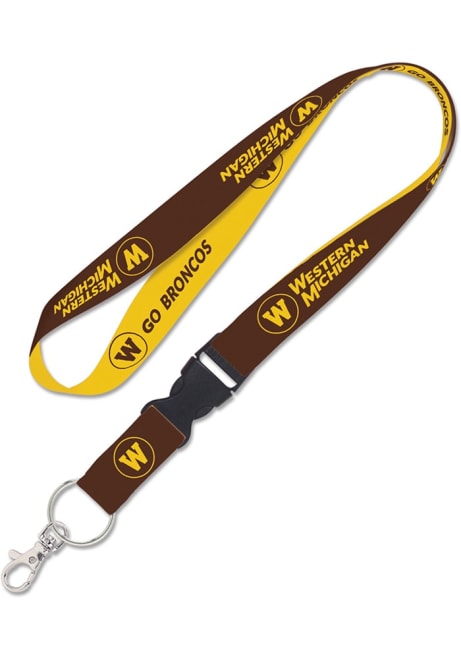 Brown  Western Michigan Broncos Slogan Lanyard