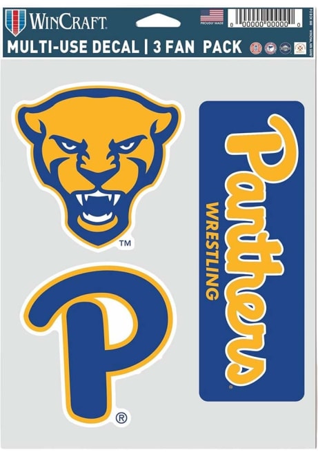 Pitt Panthers Blue  Wrestling 5x7 Decal