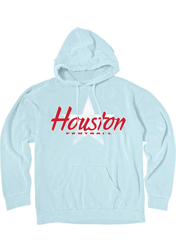 Blue 84 Houston Cougars Mens LIGHT BLUE Flat Name Litter Back