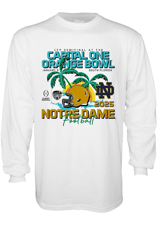 Notre Dame Fighting Irish Football 2025 Orange Bowl Bound White