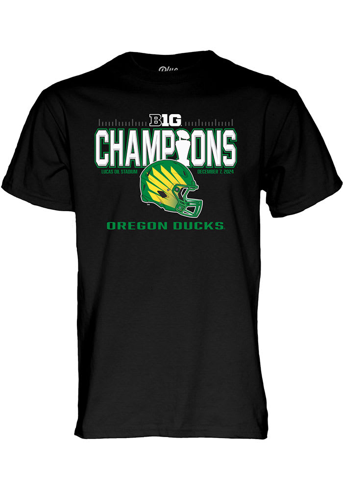 Blue 84 BLACK Oregon Ducks Big Ten Football Champions 2024 Strong