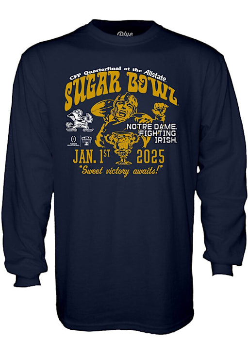 Notre Dame Fighting Irish Football 2025 Sugar Bowl Bound NAVY Long