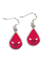 Chicago Bulls Womens Teardrop Earrings - Red