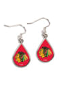 Chicago Blackhawks Womens Teardrop Earrings - Red