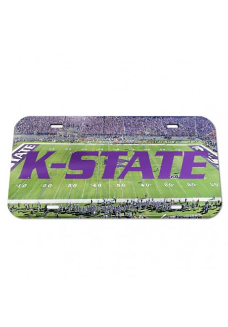 K-State Wildcats Purple  Stadium Crystal License Plate