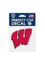 Wisconsin Badgers Perfect Cut Auto Decal - Red