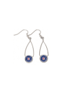 Chicago Fire Womens French Loop Earrings - Blue