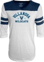 Villanova Wildcats Womens 3/4 Sleeve Yoke White T-Shirt