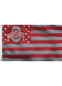 Ohio State Buckeyes 3x5 Stars and Stripes Deluxe Red Silk Screen Grommet Flag