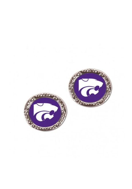 Hammered Post K-State Wildcats Womens Earrings