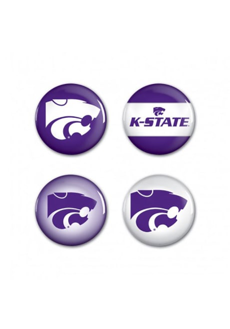 Purple K-State Wildcats 4 Pack Button