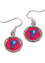 Detroit Pistons Womens Hammered Dangle Earrings - Silver