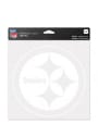 Pittsburgh Steelers 8x8 White Auto Decal - White