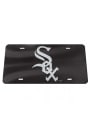 Chicago White Sox Black Crystal Mirror Car Accessory License Plate