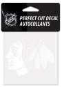 Chicago Blackhawks Perfect Cut Auto Decal - White